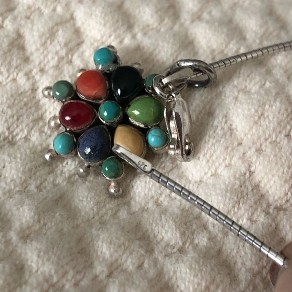 BARSE Multi-Gemstone Pendant On Sterling Silver Necklace - Picture 5 of 15